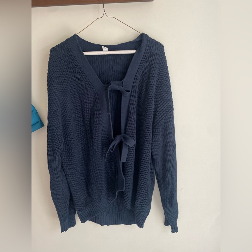 Navy Blue Women's Cardigan Sweater